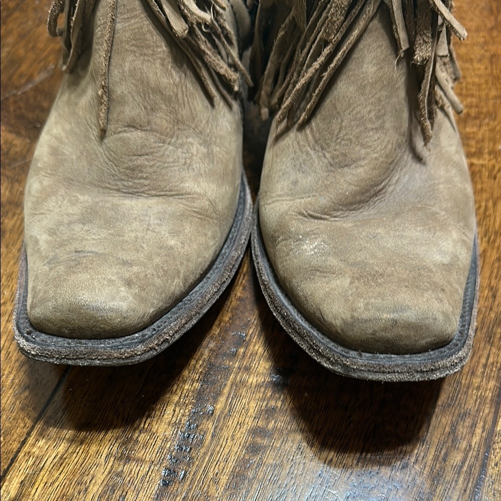 Old Gringo Fringe Tan Ankle Boots Boho - Picture 8 of 9